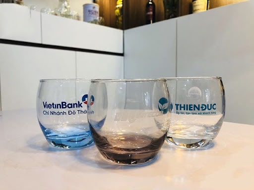 Ly thủy tinh in logo Vietinbank