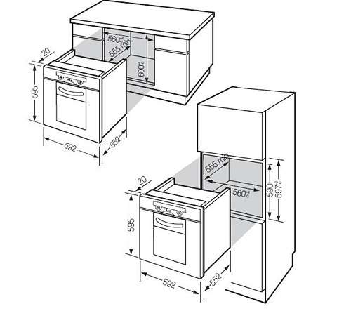 Lò nướng âm tủ Fagor 6H-175 BX