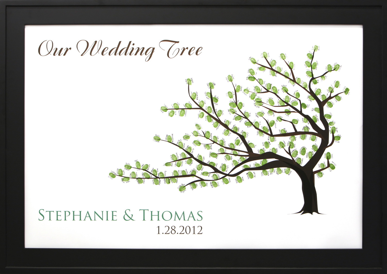 zhumao tranh vân tay wedding tree