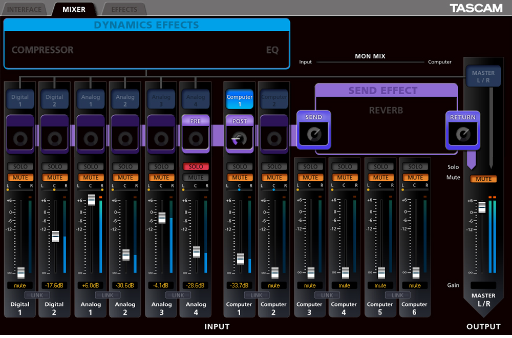 card sound thu âm tascam us-322