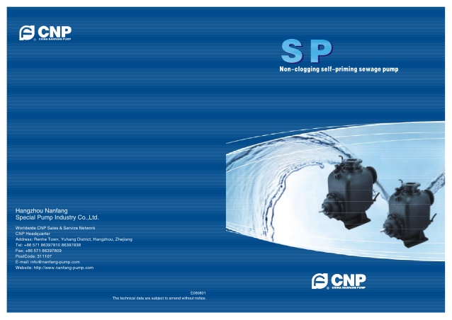 Thông số kỹ thuật Bơm CNP Model SP