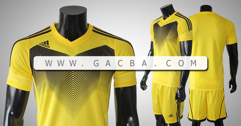 Quần áo bóng đá không logo Adidas Chiến Binh Vàng