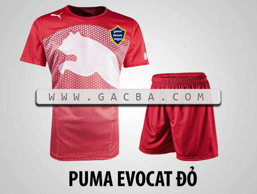 áo bóng đá không logo Puma Cat đỏ
