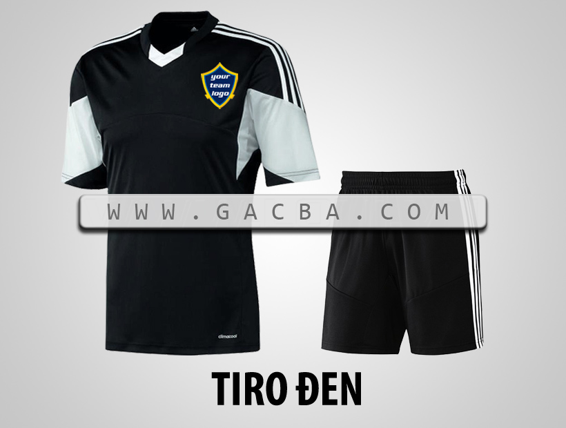 áo bóng đá không logo Tiro đen