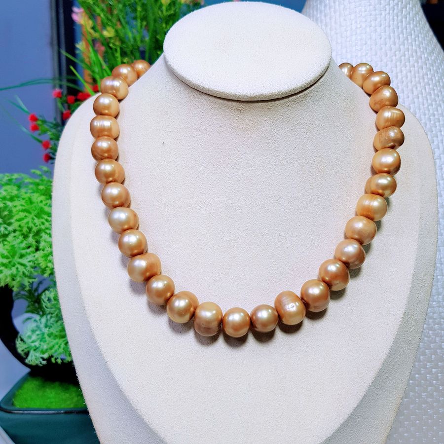 Vòng cổ Ngọc trai nước ngọt thiên nhiên Cao cấp - Chuỗi đơn sang trọng - LENA PEARL (12-13ly) - CTJ0312