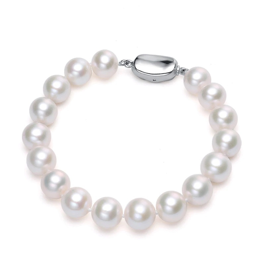 Vòng tay Ngọc trai Thiên nhiên Cao cấp Chuỗi đơn tròn hoàn hảo - PERFECT PEARL (9-10ly) - CTJ2309