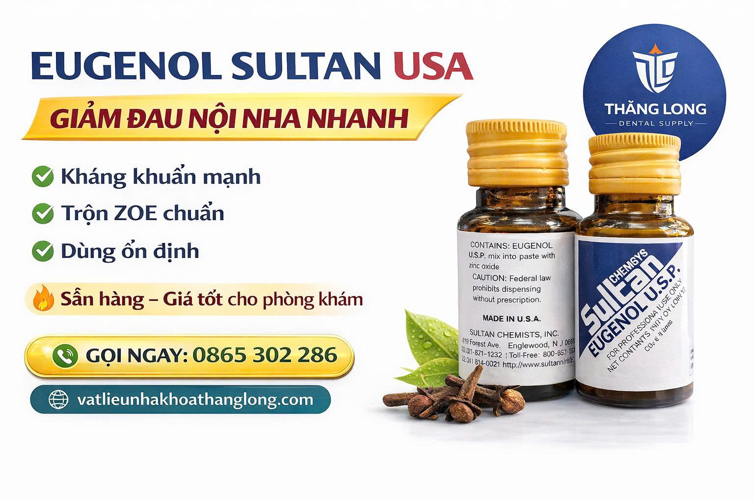 Eugenol Sultan USP nha khoa