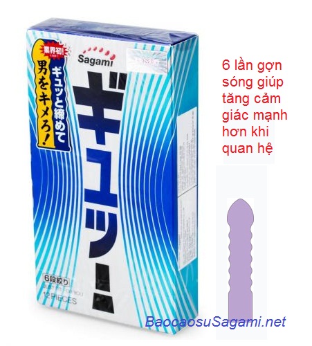 Bao cao su Sagami Tight Fit siêu mỏng và có 6 lần lượn sóng Bao cao su Sagami Tight Fit siêu mỏng và có 6 lần lượn sóng