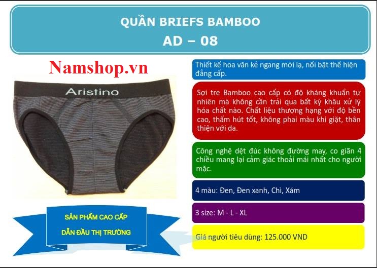 Quần lót nam, quần bơi nam Aristino Quần lót nam, quần bơi nam Aristino