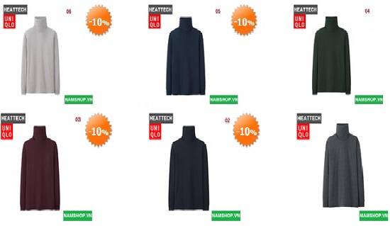 Áo giữ nhiệt Uniqlo Heattech Nhật Bản Áo giữ nhiệt Uniqlo Heattech Nhật Bản