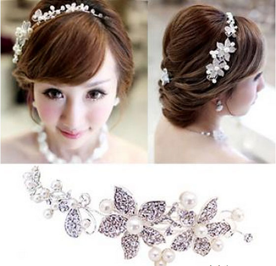 Hoa cài tóc cô dâu dịu dàng, lãng mạn