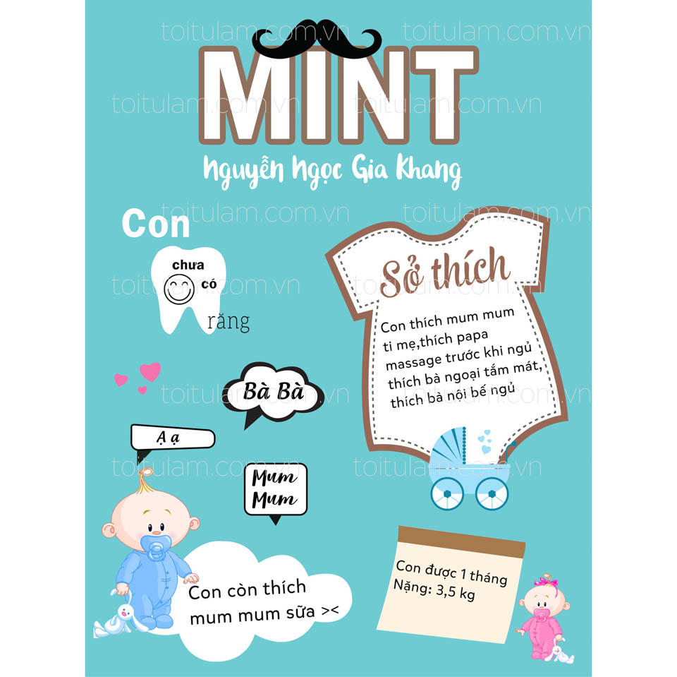 Bảng sở thích xanh trắng