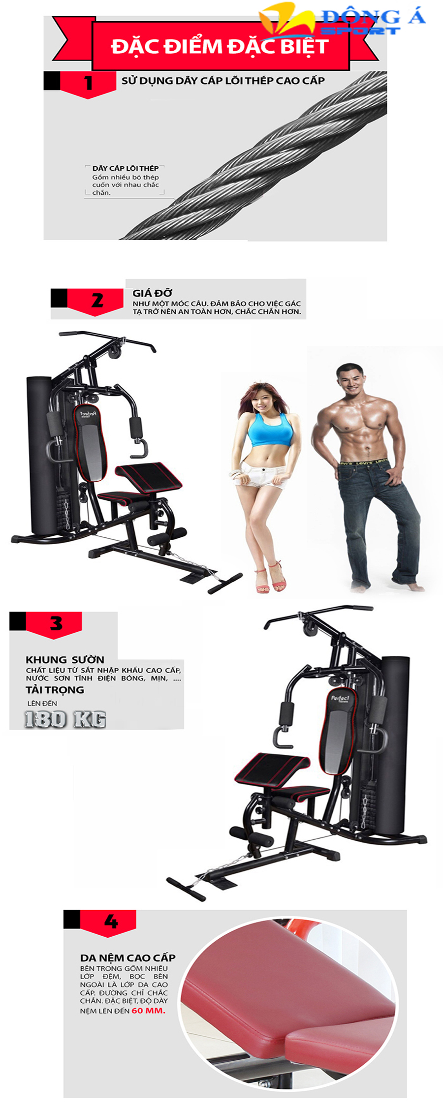 Đặc điểm nổi bật của giàn tạ đa năng Perfect Fitness 422