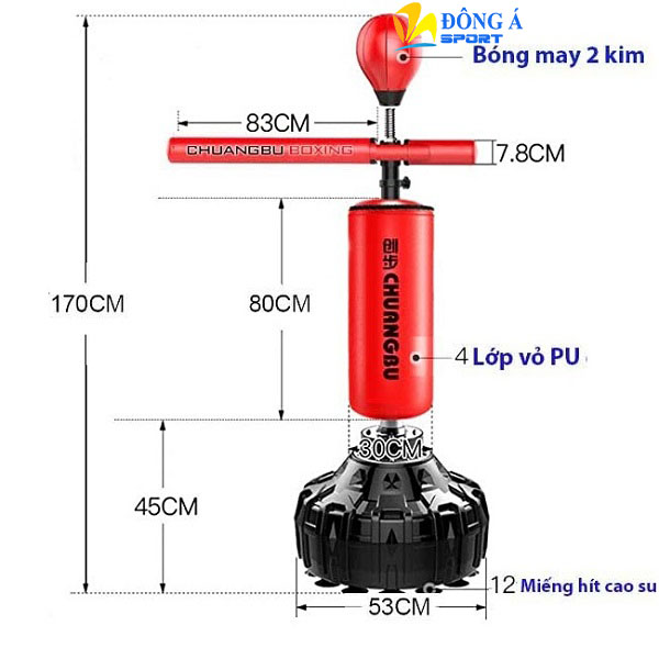 Trụ đấm đá phản xạ đa năng ChuangBu