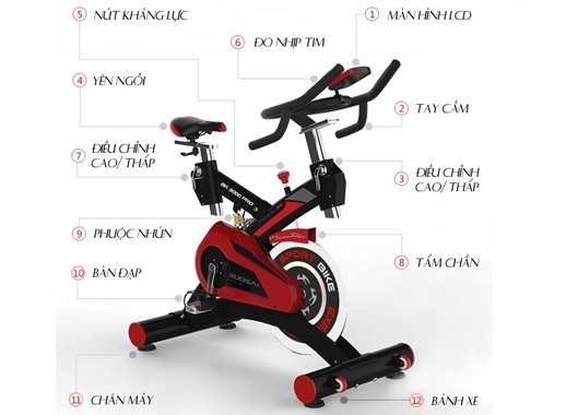 Xe đạp tập thể dục spin bike