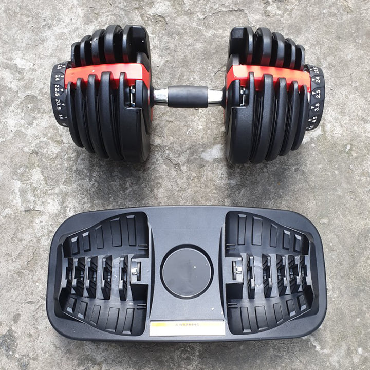 Tạ Bowflex có giá để tiện lợi