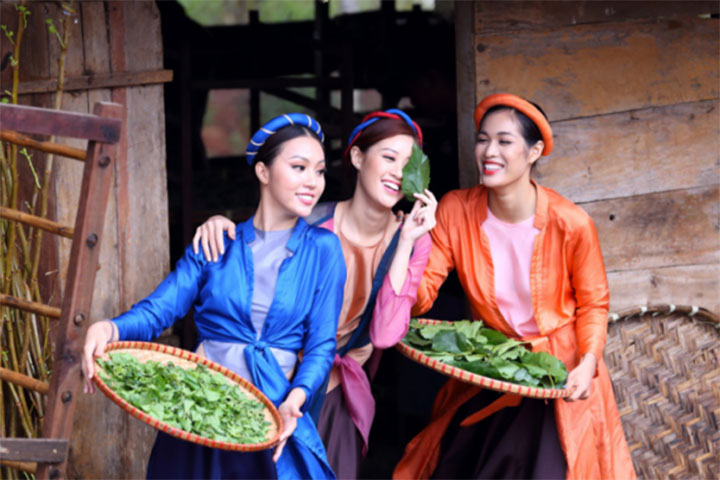 BST Lụa xưa của Sensorial trong Siêu Mẫu Việt Nam