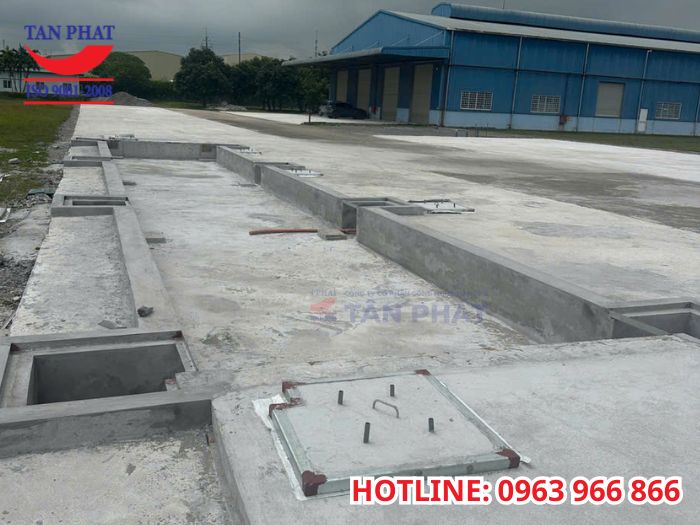 Phần móng trạm cân điện tử 80 tấn tại Hà Nam