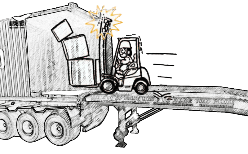 Khi sử dụng cầu lên cont cần đảm bảo các yếu tố an toàn, tránh gây nguy hiểm cho người vận hành và những người xung quanh