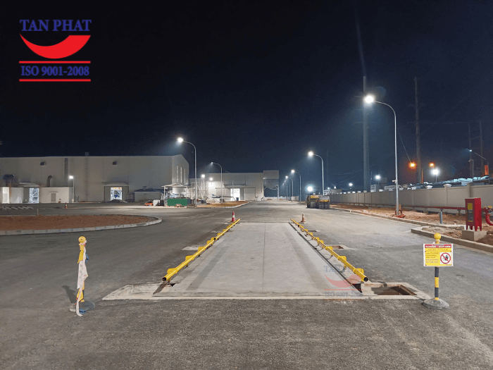 Cân ô tô 100 tấn 18x3m được lắp đặt hoàn thiện, sẵn sàng đi vào sử dụng