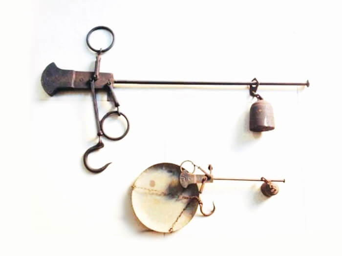 Cân đòn được sử dụng phổ biến ngày xưa