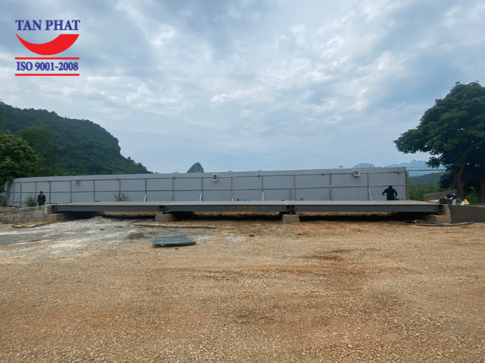 Kích thước cân dài 18m, rộng 3m