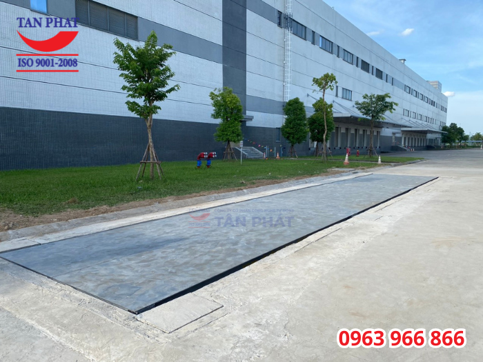 Trạm cân điện tử 80 tấn loại cố định do Tân Phát sản xuất và lắp đặt hoàn thiện