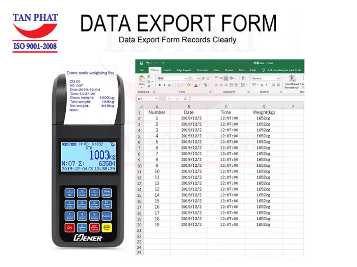 Hình ảnh: Lưu dữ liệu vào USA và xuất ra file Excell máy tính