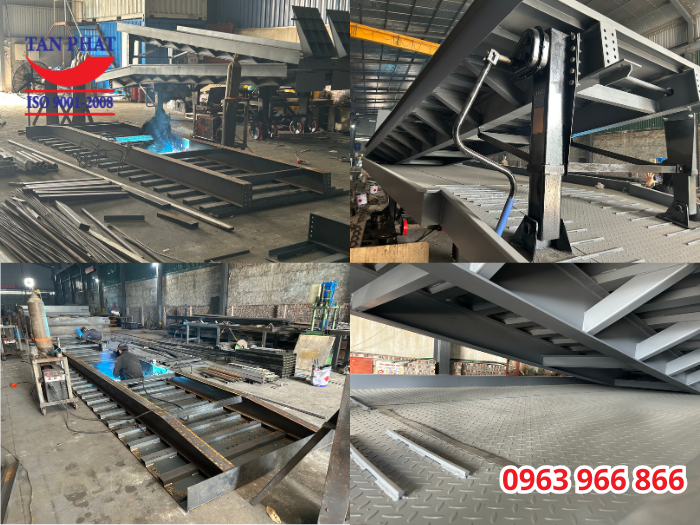 Cầu lên container được sản xuất tại xưởng của Tân Phát tại Thanh Oai, Hà Nội