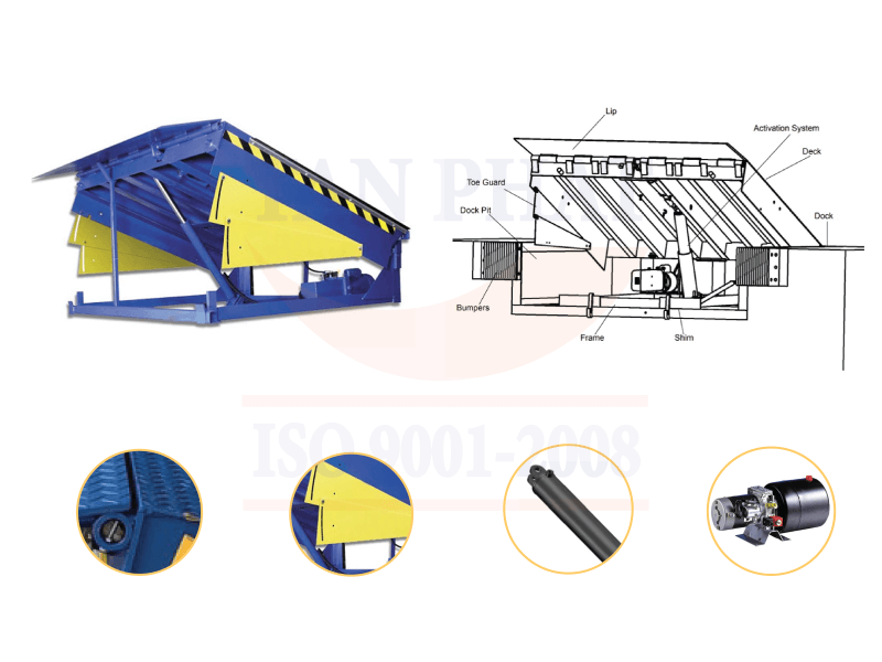 Cấu tạo sàn nâng thủy lực 8 tấn tiêu chuẩn