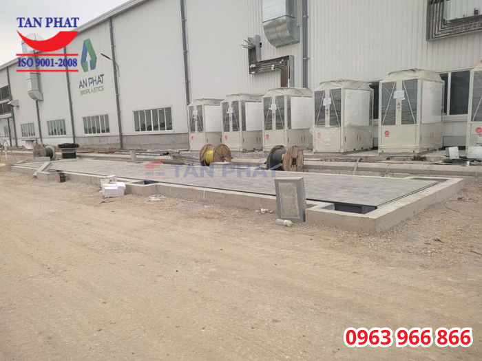 Trạm cân điện tử 80 tấn, dài 18m hoàn thiện tại Hải Phòng