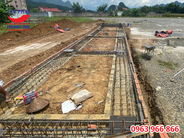 Quá trình thi công móng cân ô tô 150 tấn