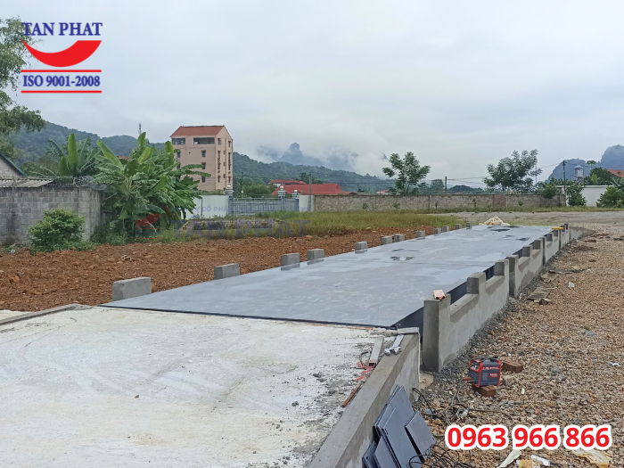 Trạm cân 150 tấn lắp đặt hoàn thiện tại KCN Chu Trinh, Cao Bằng