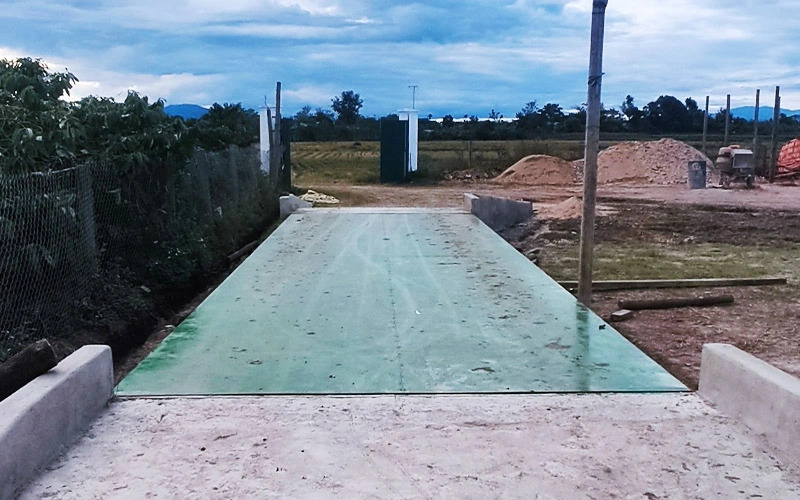 Trạm cân ô tô điện tử 60 tấn được Tân Phát lắp đặt tại thị xã Pleiku, tỉnh Gia Lai vào tháng 10/2022