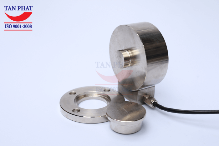 Loadcell YBSC Keli 5 tấn có thiết kế dạng đĩa, hoạt động dựa trên nguyên lý nén - đẩy.