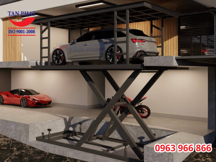 Bàn nâng hạ ô tô mang tới giải pháp tối ưu cho nhu cầu đỗ xe nhiều tầng