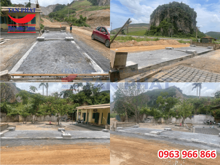 Hoàn thiện móng cân chuẩn bị cho quá trình hạ bàn cân và lắp đtặ hoàn thiện