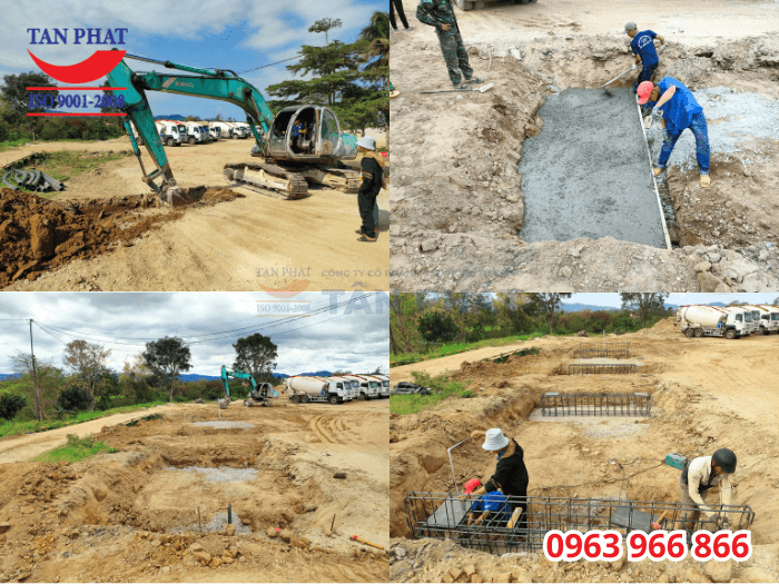 Quy trình làm hố móng cho trạm cân