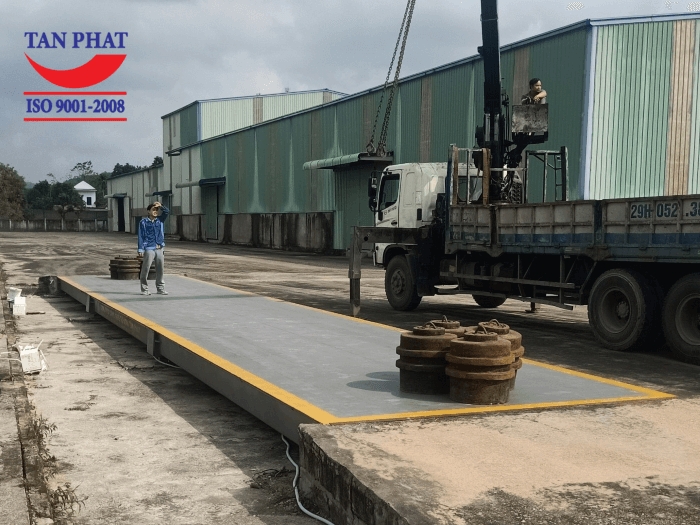 Cân ô tô 100 tấn do Tân Phát lắp đặt và bàn giao hoàn thiện tại Chí Linh, Hải Dương