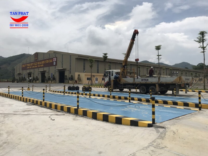 Trạm cân ô tô điện tử 100 tấn được Tân Phát lắp đặt và bàn giao tại tỉnh Yên Bái
