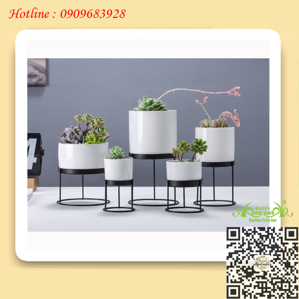 Gốm Khung Sắt Trụ Ống - Aquagarden