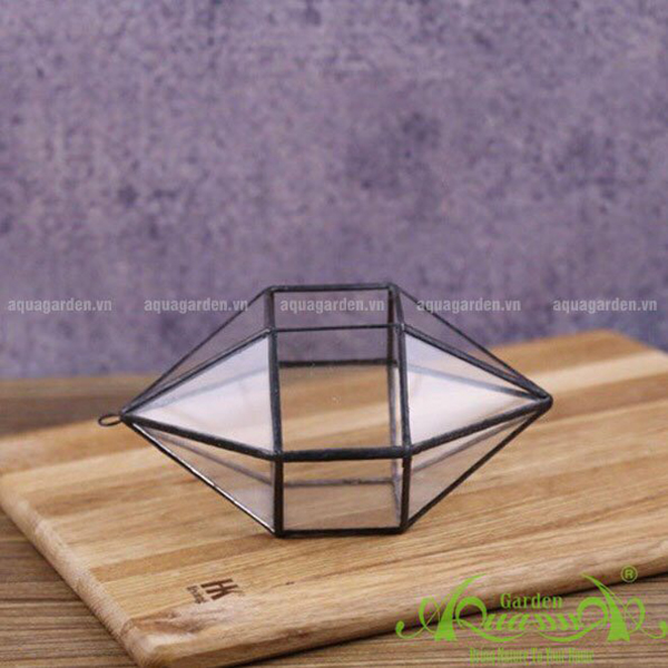 LỤC GIÁC 2 CHÓP TREO THỦY TINH ĐA GIÁC AQUAGARDEN