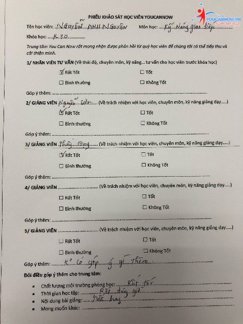 Khóa giao tiếp thuyết trình K30: Kết thúc một khóa học thành công