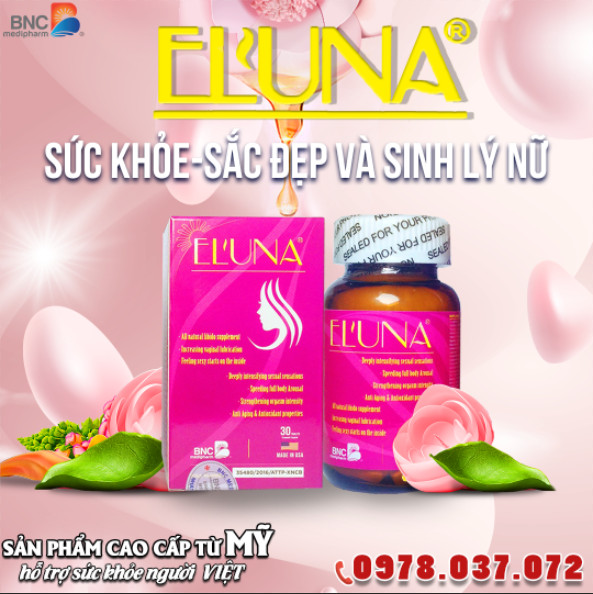 Thực phẩm bảo vệ sức khỏe: Eluna giúp bồi bổ khí huyết, giúp chống lão hóa, hỗ trợ phục hồi và duy trì sự linh hoạt, trẻ trung cho nữ giới.