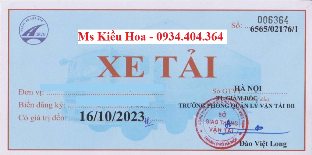 Phù hiệu xe tải