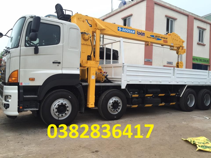 xe tải gắn cẩu hino