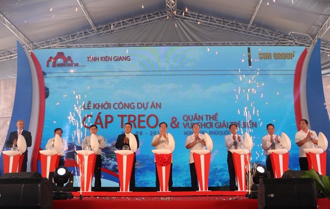 Sun Group khởi công dự án cáp treo và khu vui chơi Hòn Thơm