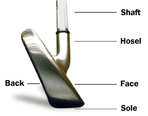 points on golf clubs head