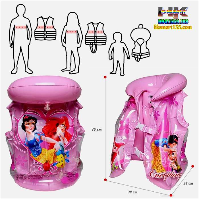 Áo phao bơi hoạt hình cho bé