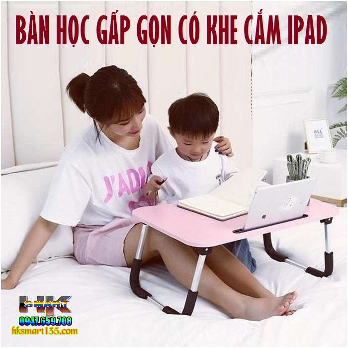 Bàn gấp gọn thông minh có khe cắm Ipad